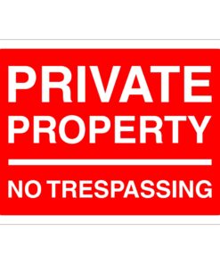Private Property No Trespassing Sign