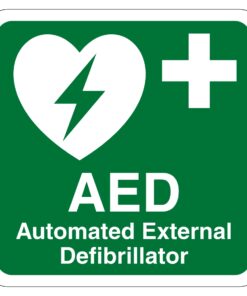 AED Automated External Defibrillator Sign