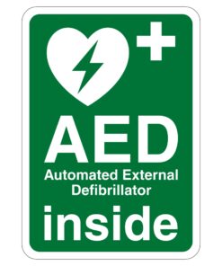 AED Automated External Defibrillator Inside Sign