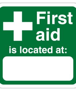 First Aid Is Located At Sign