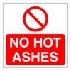 No Hot Ashes Sign