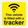 This Vehicle Is Fitted With A Tracker Sign