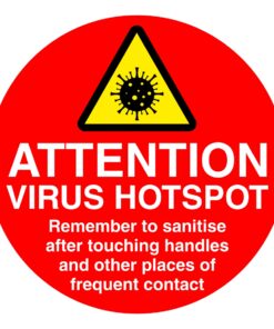 Attention Virus Hotspot Sign