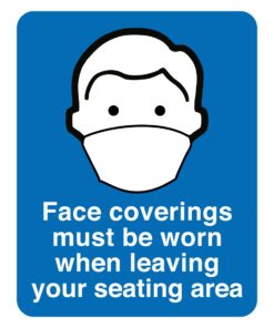 Face Coverings Must Be Worn Sign