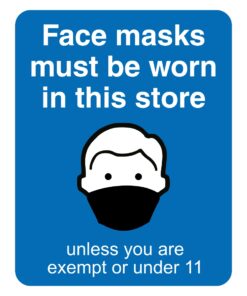 Face Masks Must Be Worn In This Store Sign