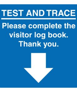 Test And Trace Visitor Book Sign