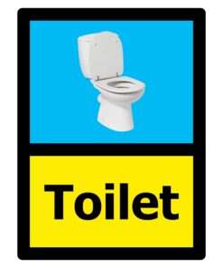 Toilet Dementia Friendly Door Sign - Self Adhesive