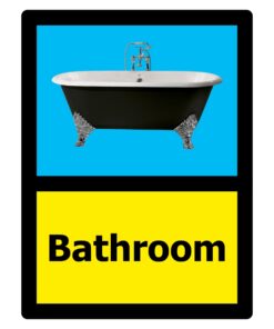 Bathroom Dementia Friendly Door Sign - Self Adhesive