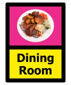 Dining Room Dementia Friendly Door Sign - Self Adhesive