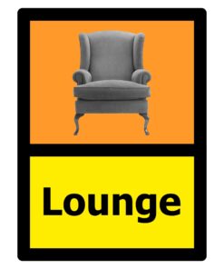 Lounge Dementia Friendly Door Sign - Self Adhesive