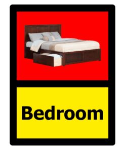 Bedroom Dementia Friendly Door Sign - Self Adhesive