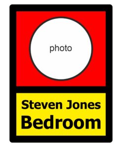 Bespoke Bedroom Dementia Friendly Door Sign - Self Adhesive