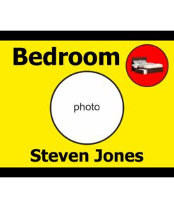 Bespoke Bedroom Dementia Friendly Door Sign - Self Adhesive