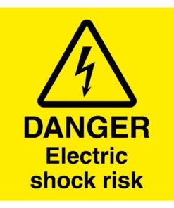 Danger Electric Shock Risk Sign