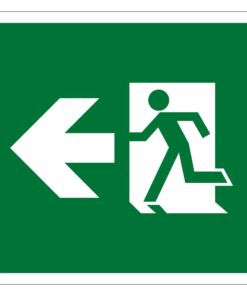Fire Exit Arrow Left Sign