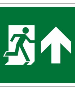 Fire Exit Arrow Up Sign