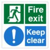 Fire Exit Keep Clear Sign