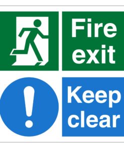 Fire Exit Keep Clear Sign