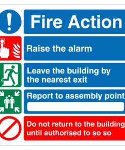 Fire Action Notice Sign