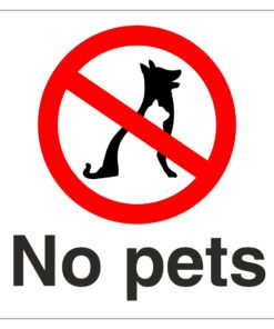 No Pets Sign