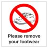 Please Remove Your Footwear Sign