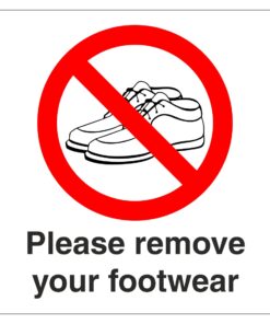 Please Remove Your Footwear Sign