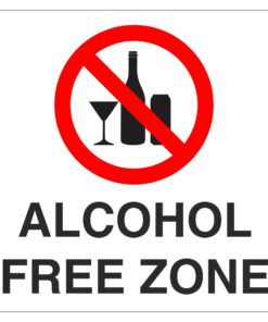 Alcohol Free Zone Sign