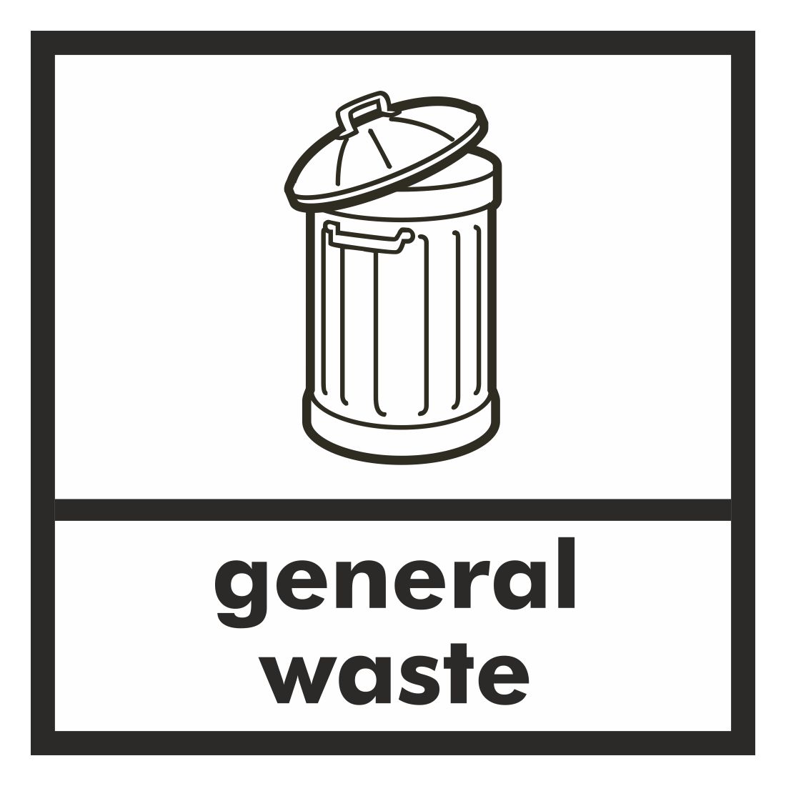 General Waste Recycling Sign