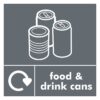 Food And Drink Cans Recycling Sign