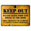 Keep Out Gamer Bedroom Door Sign