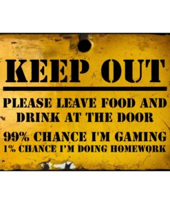 Keep Out Gamer Bedroom Door Sign