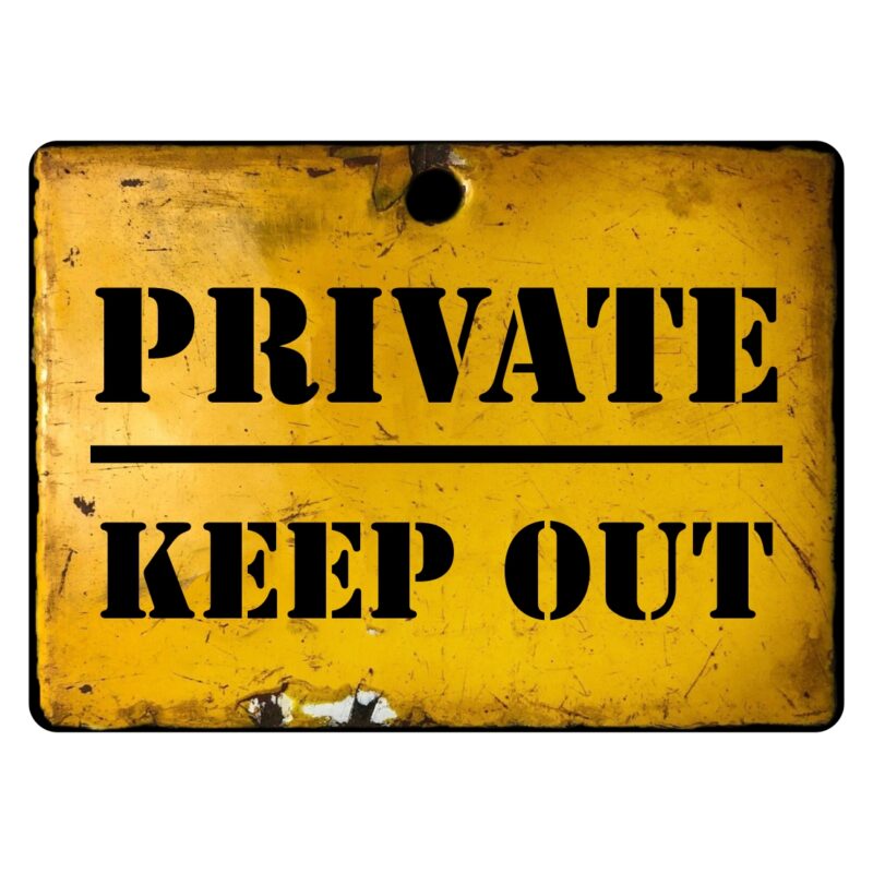 Private Keep Out Bedroom Door Sign - Aston Safety Signs