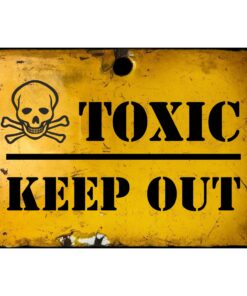 Toxic Keep Out Bedroom Door Sign