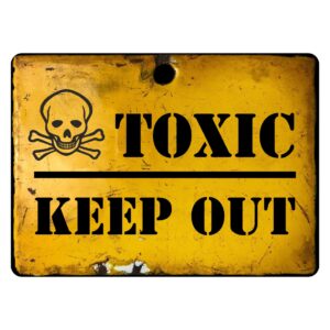Toxic Keep Out Bedroom Door Sign