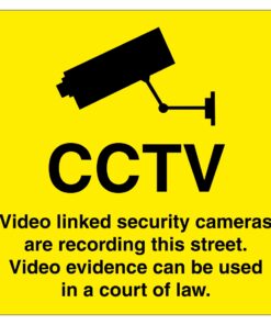 CCTV Video Linked Security Sign