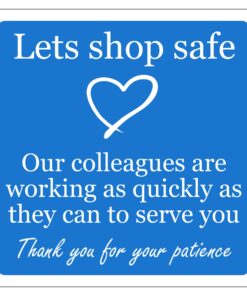 Lets Shop Safe Sign