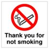 Thank You For Not Smoking Sign