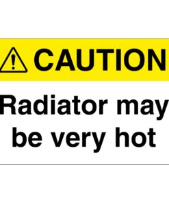 Caution Radiator May Be Very Hot Sign