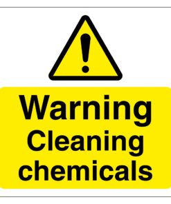 Warning Cleaning Chemicals Sign