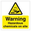 Warning Hazardous Chemicals On Site Sign