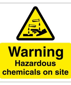 Warning Hazardous Chemicals On Site Sign
