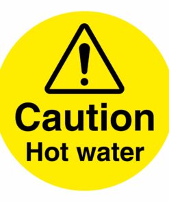 Caution Hot Water Sign