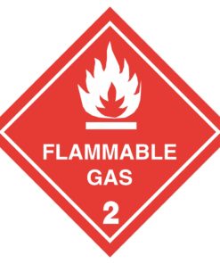 Flammable Gas (2) Hazard Symbol - GHS Diamond Sign