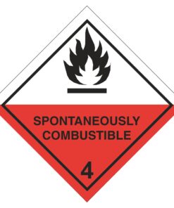 Spontaneously Combustible (4) Hazard Symbol - GHS Diamond Sign