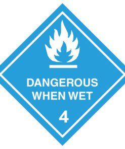 Dangerous When Wet (4) Hazard Symbol - GHS Diamond Sign