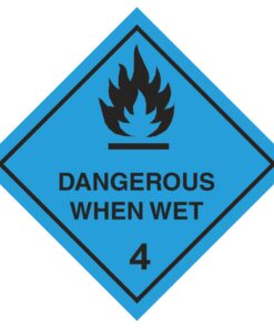 Dangerous When Wet (4) Hazard Symbol - GHS Diamond Sign