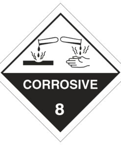Corrosive (8) Hazard Symbol - GHS Diamond Sign
