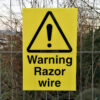 Warning Razor Wire - Corex Fence Sign