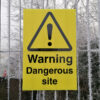 Warning Dangerous Site - Corex Fence Sign