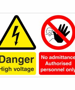 Danger High Voltage No Admittance Sign